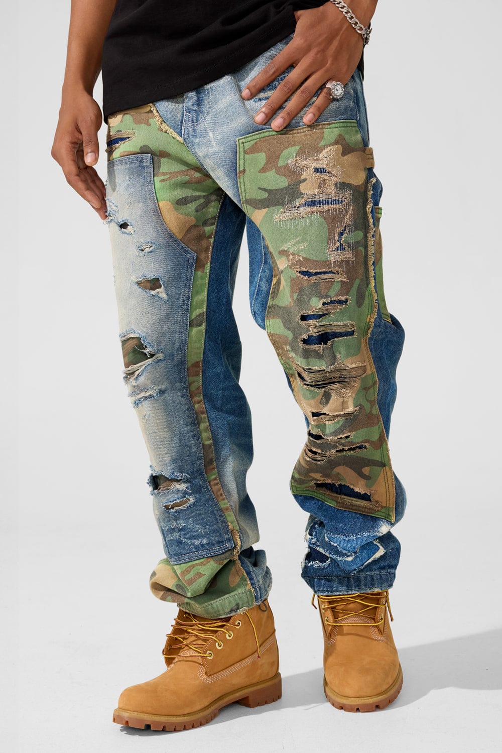 Jordan Craig Wide Leg Fit - Front Line Denim - Brian Collection (Vintage Camo)