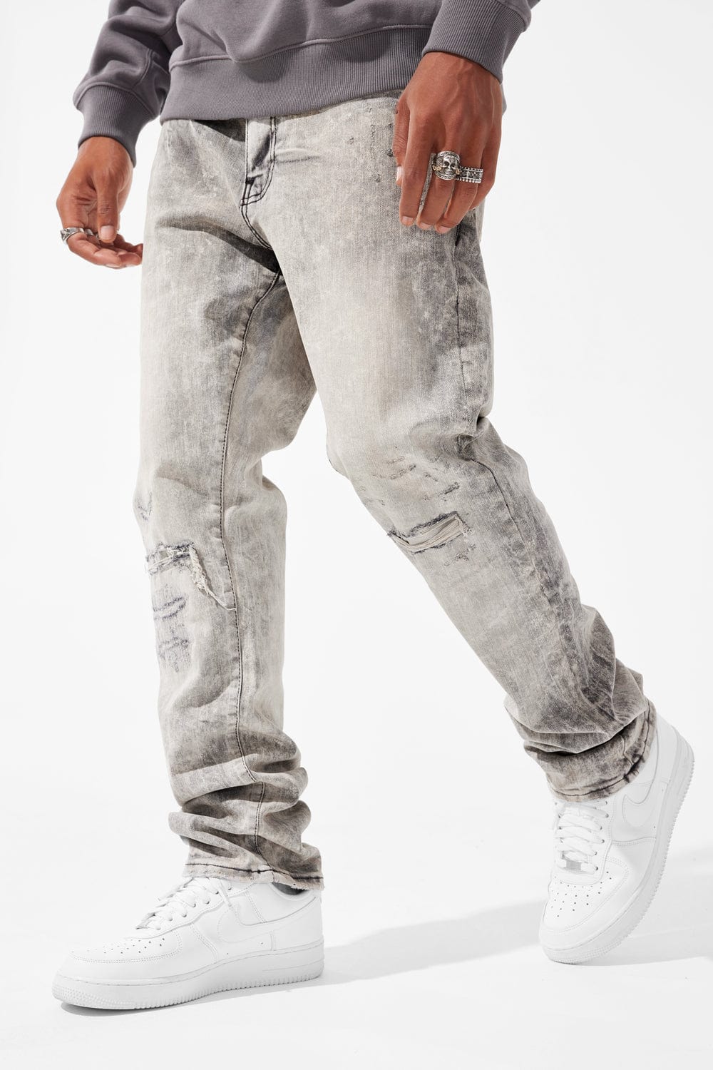 Jordan Craig Collins - Attitude Denim (Monochrome) Bone White / 30/30