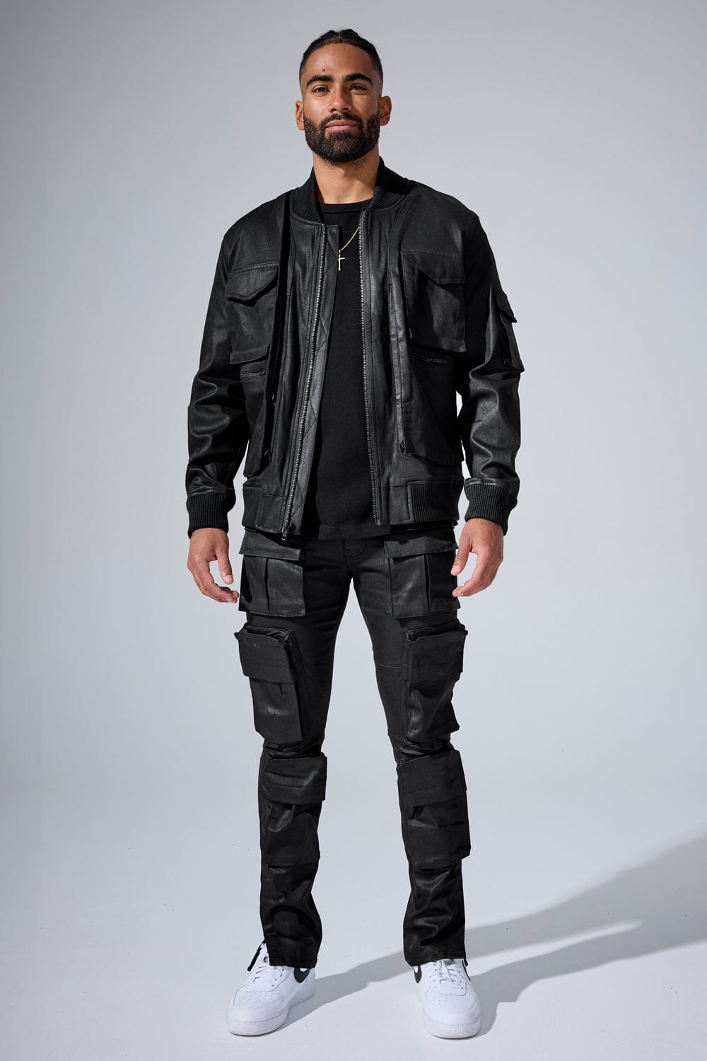 Jordan Craig Midnight Mercenary Bomber Jacket (Jet Black)