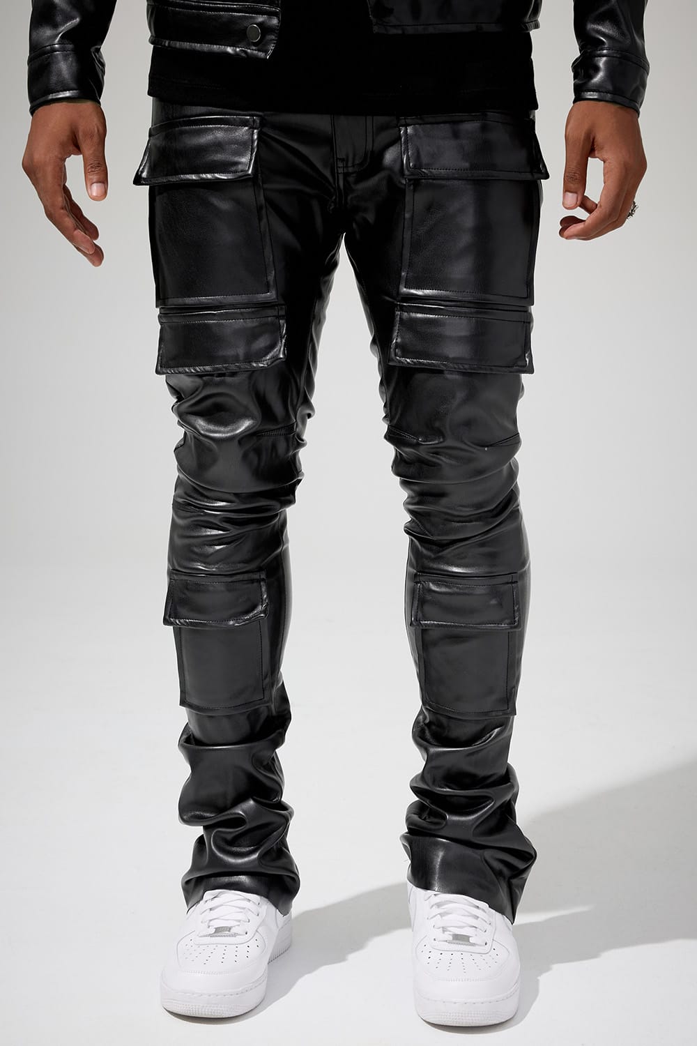Jordan Craig Skinny Stacked Fit - Thriller Cargo Pants (Black) - Ross Stacked Collection 28 / Black