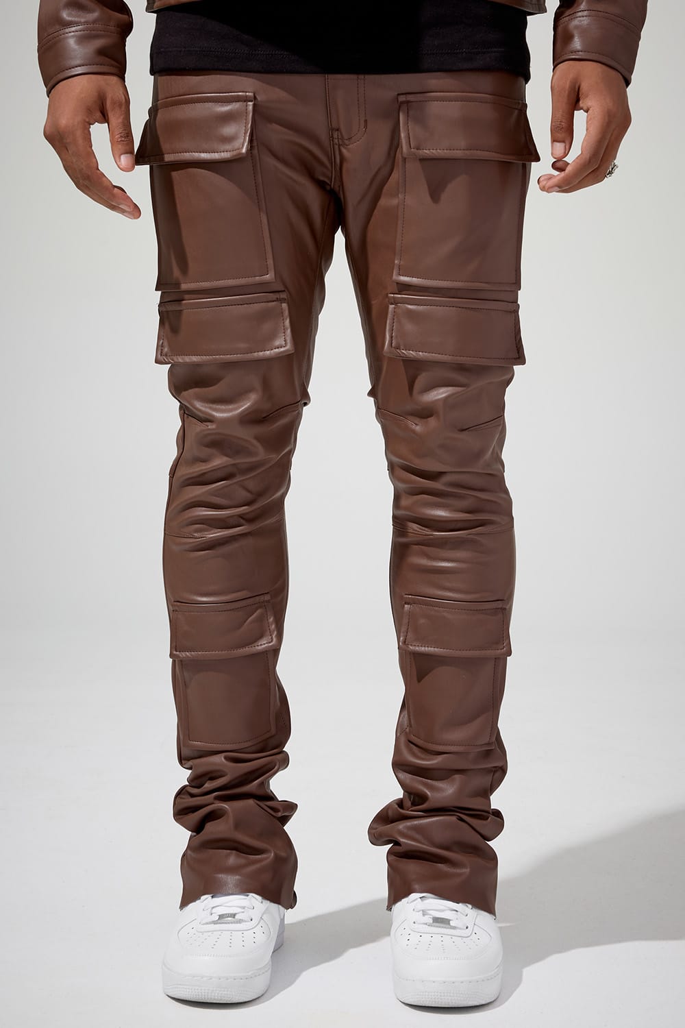 Jordan Craig Skinny Stacked Fit - Thriller Cargo Pants (Brown) - Ross Stacked Collection 28 / Brown