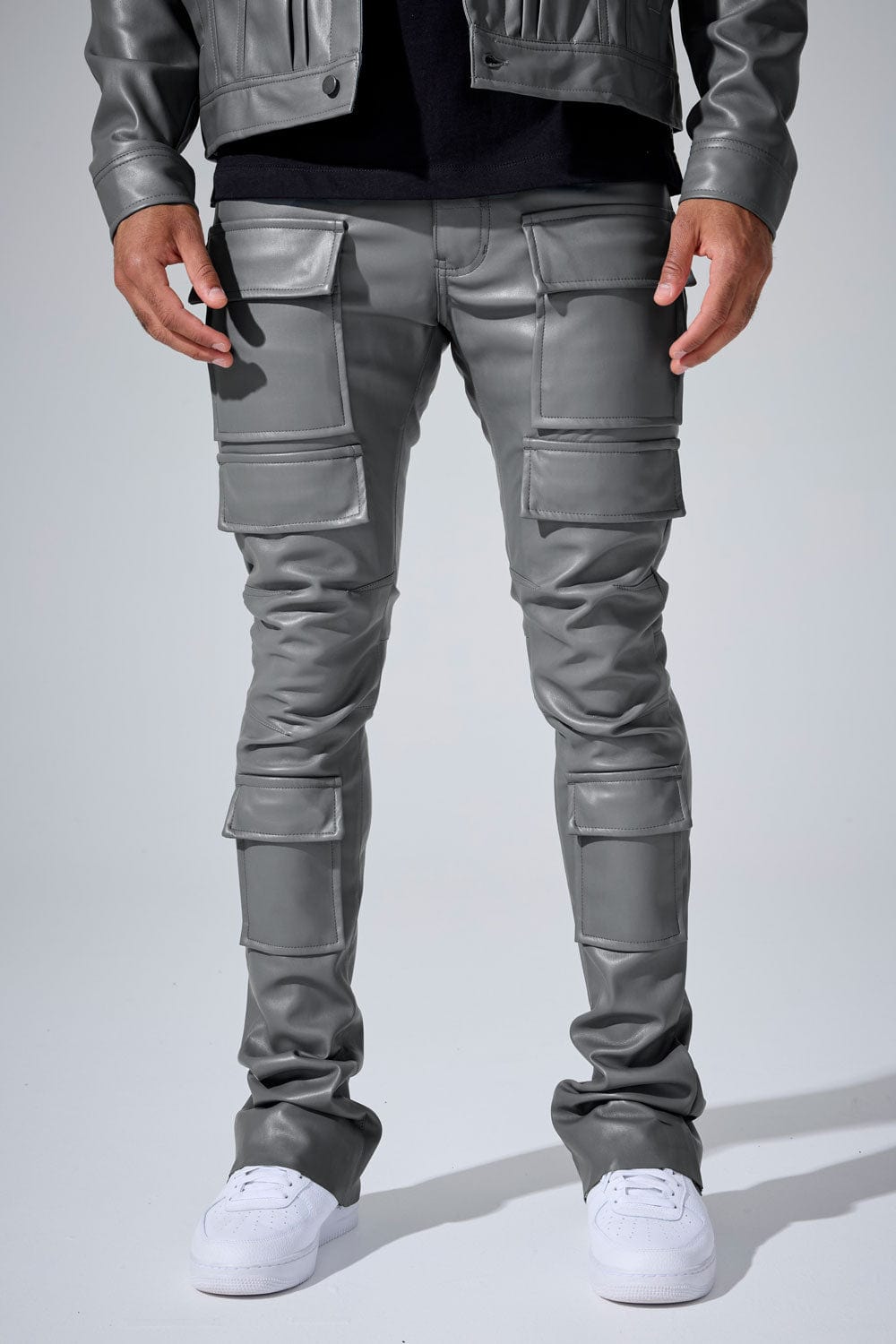 Jordan Craig Ross Stacked - Thriller Cargo Pants (Charcoal) 28 / Charcoal