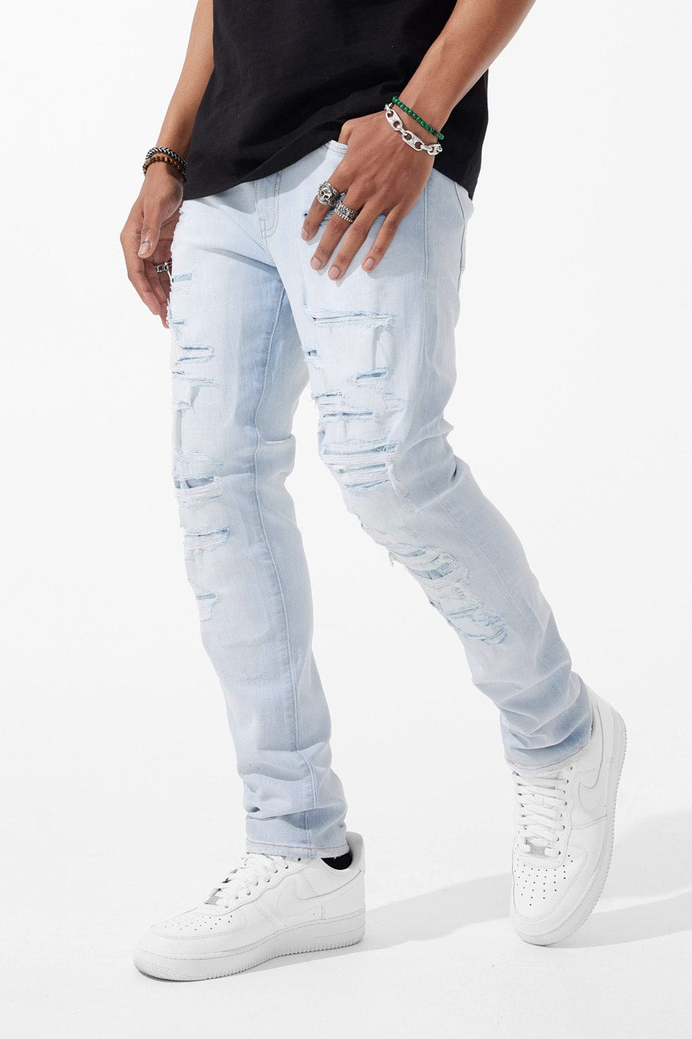 Jordan Craig Sean - Elmhurst Denim (Iced White) 28/30 / Iced White