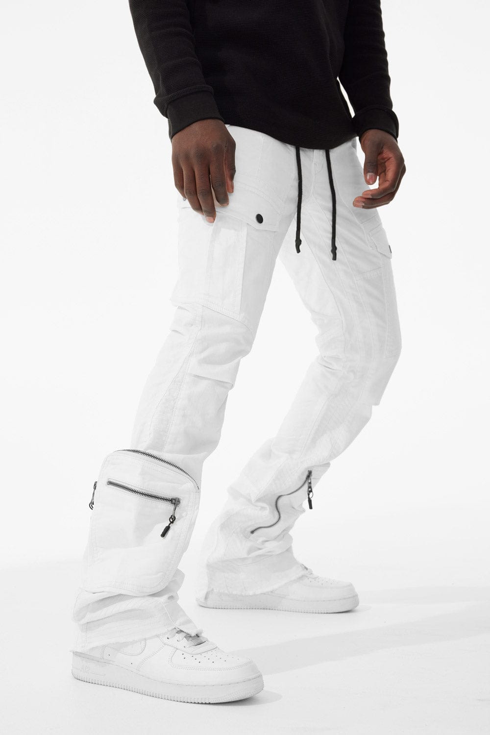 Jordan Craig Martin Stacked - Aviation Cargo Pants (Bone) 30 / Bone