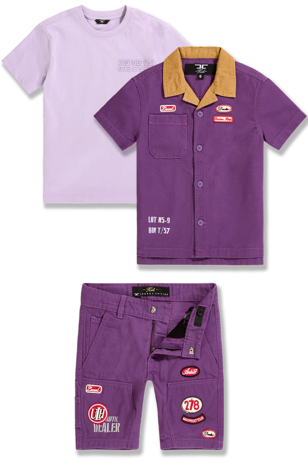 カデナ　空軍　Youth Programs Sports　シャツ Kids Garage Club 3 Pack (Purple Rain)