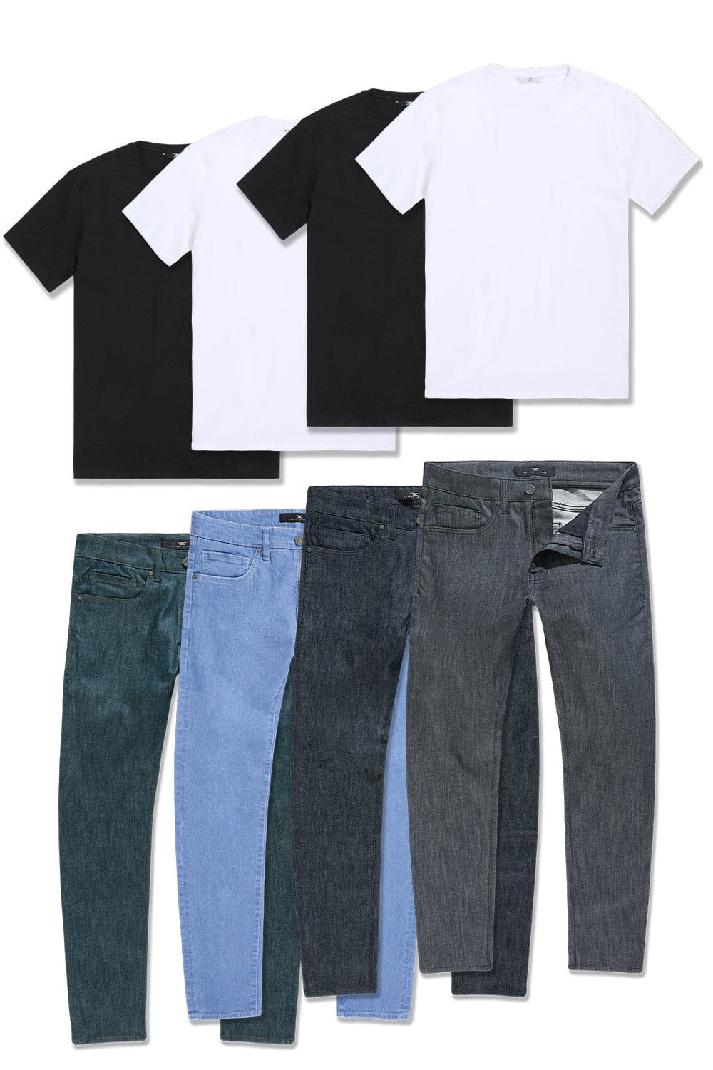 Jordan Craig Premium Tee X Raw Denim 8 Pack TOP: SMALL | BOTTOM : 30/30