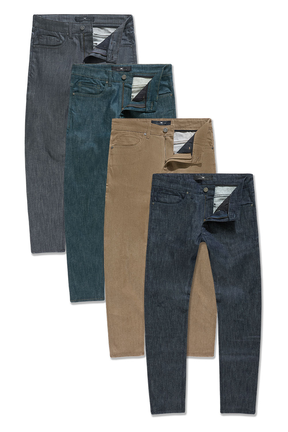 Big Men's Stretchy Raw Denim 4 Pack Bundle