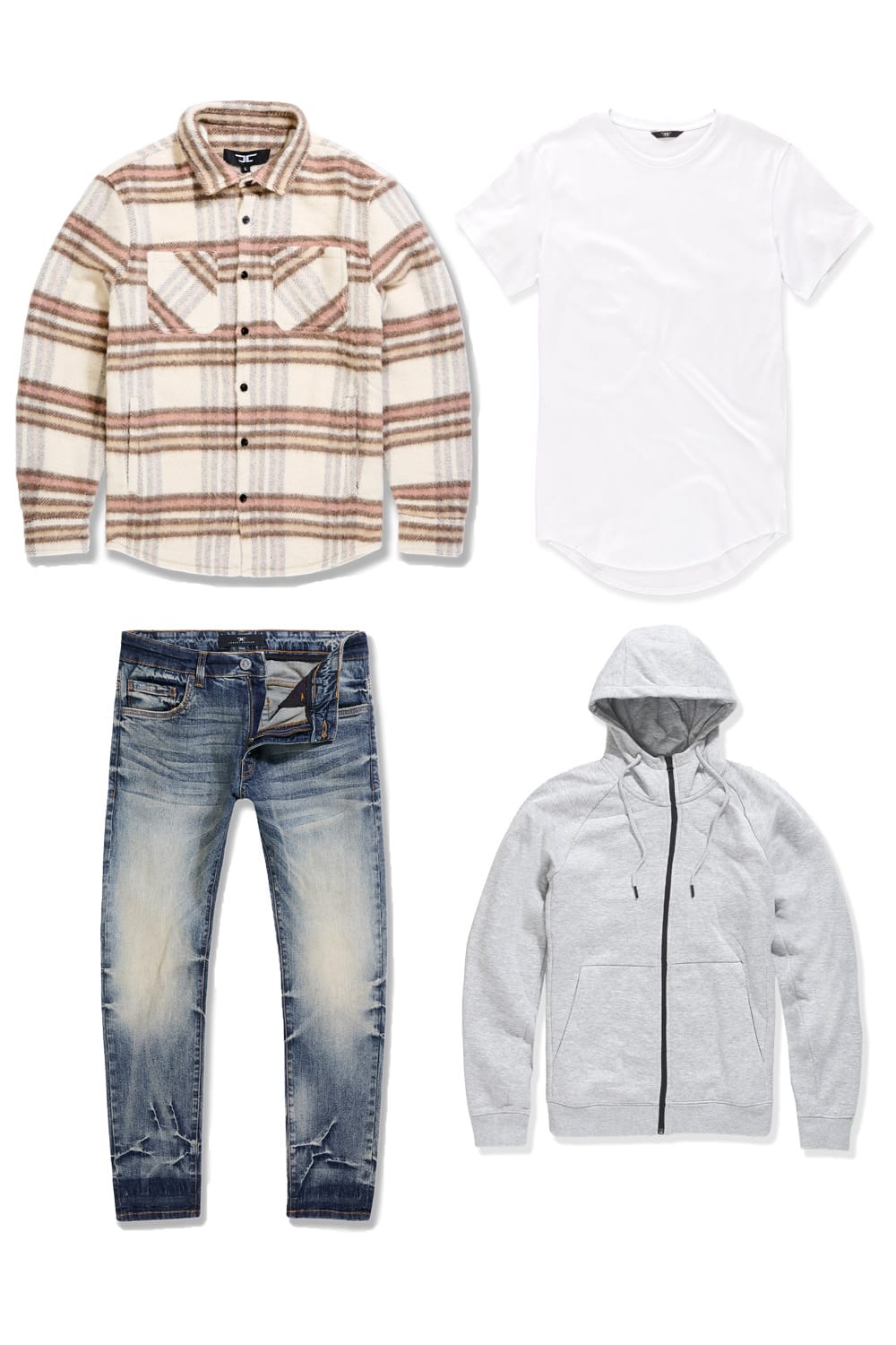 Jordan Craig Fall Flannel Essentials 4 Pack Set (Cream) S / 30 / 30