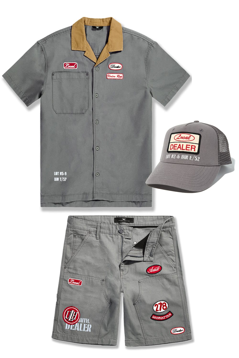 Jordan Craig The Re-Up Mechanic 3 Pack Set (Charcoal) (Weekly Deal) TOP: SMALL | BOTTOM : 30