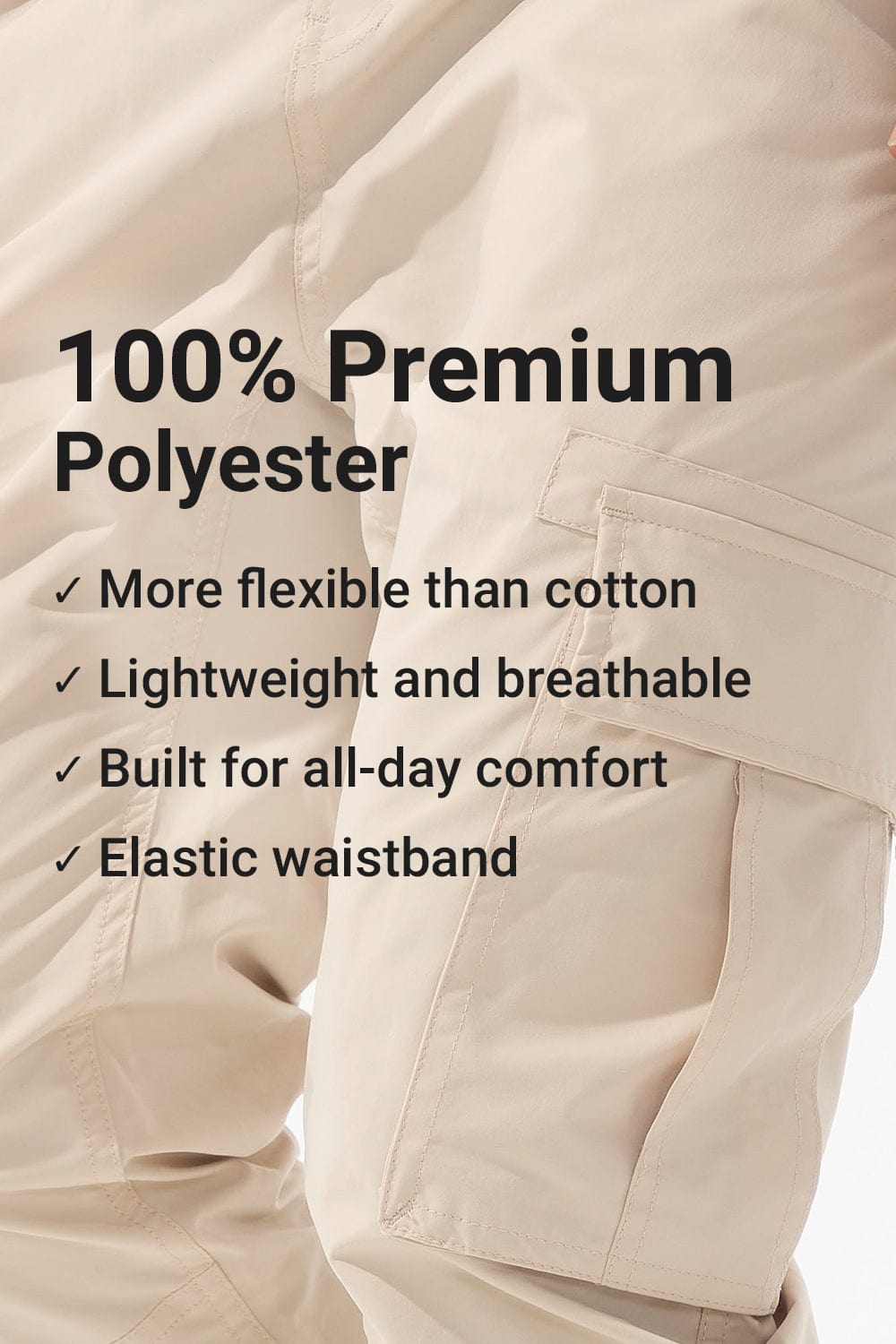 JC Big Men Big Men's Stacked Ventura Cargo Pants (Khaki)