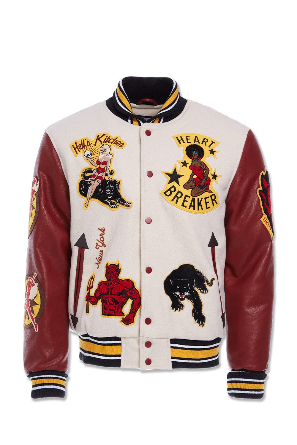 Jordan Craig Hell's Kitchen Varsity Jacket (Cream) S / Cream