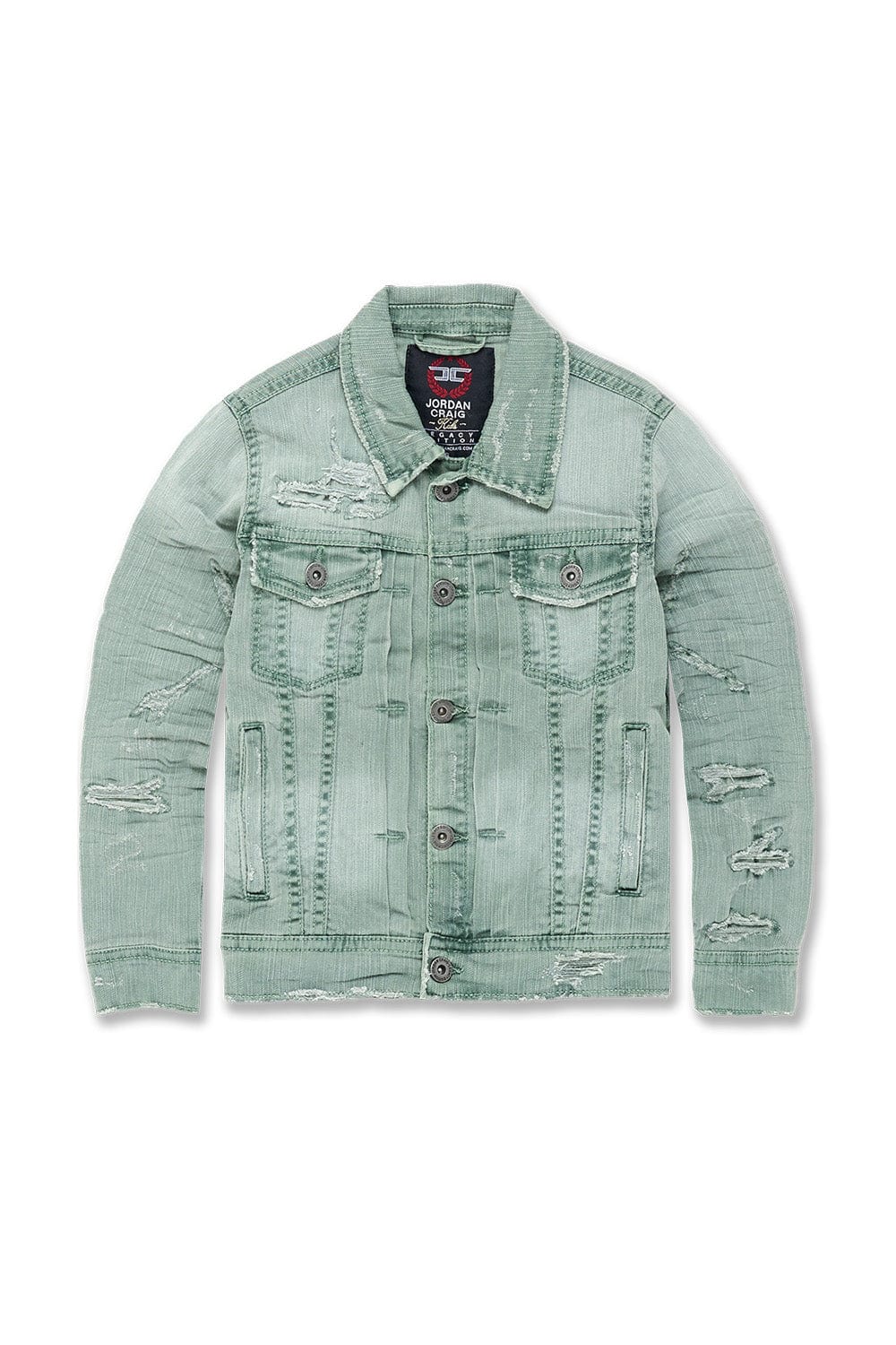 JC Kids Kids Tribeca Twill Trucker Jacket (Light Sage) Light Sage / 2