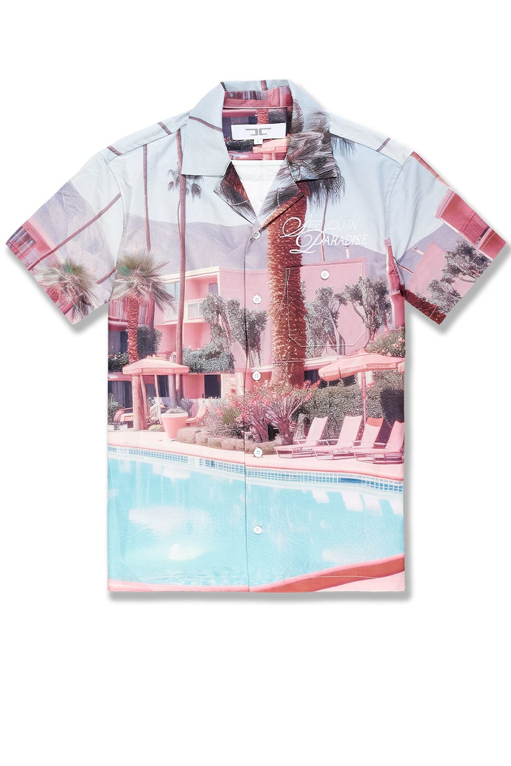 JC Big Men Big Men's Wanderlust Party Shirt Flamingo / 4XL