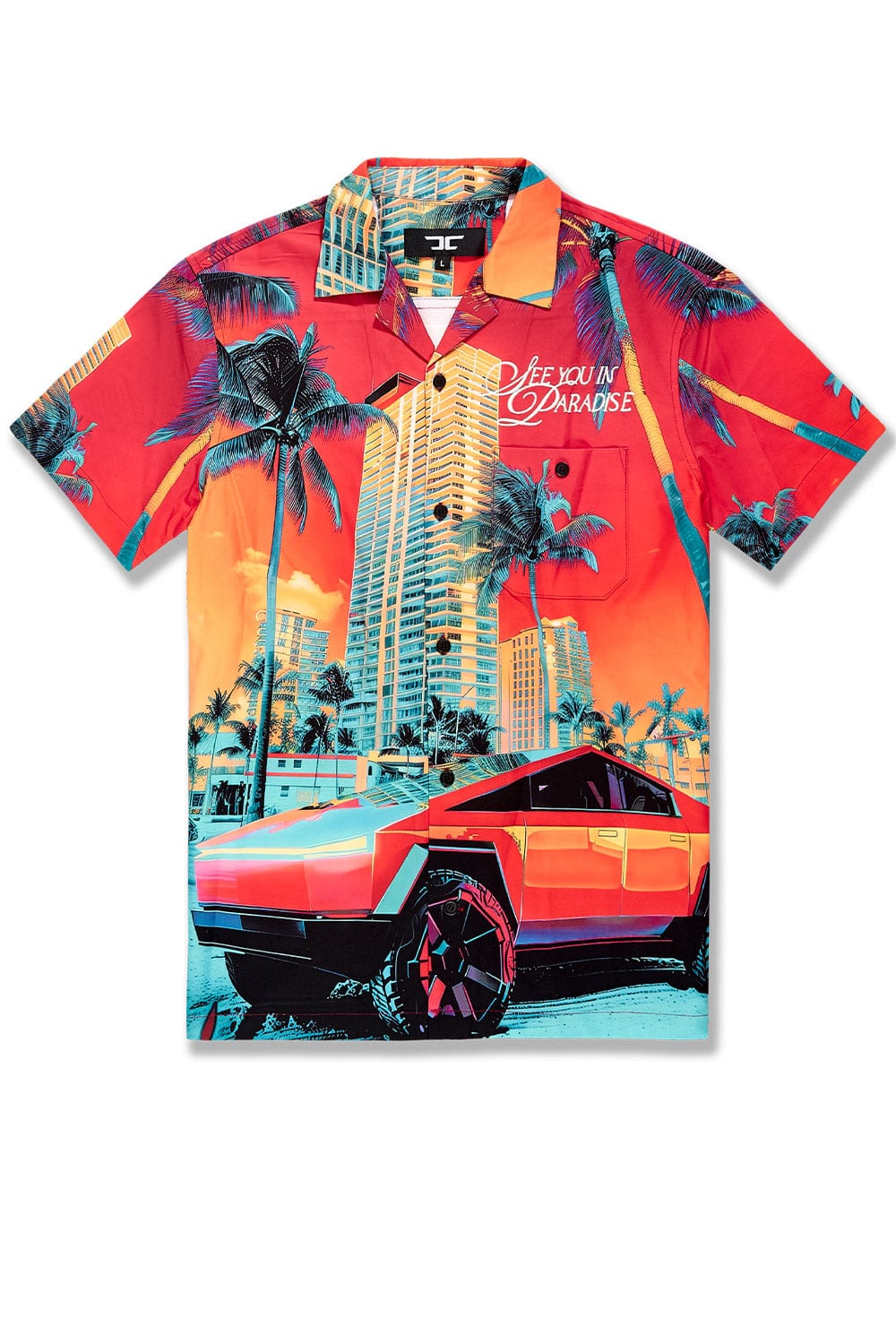 JC Big Men Big Men's Wanderlust Party Shirt Miami / 4XL