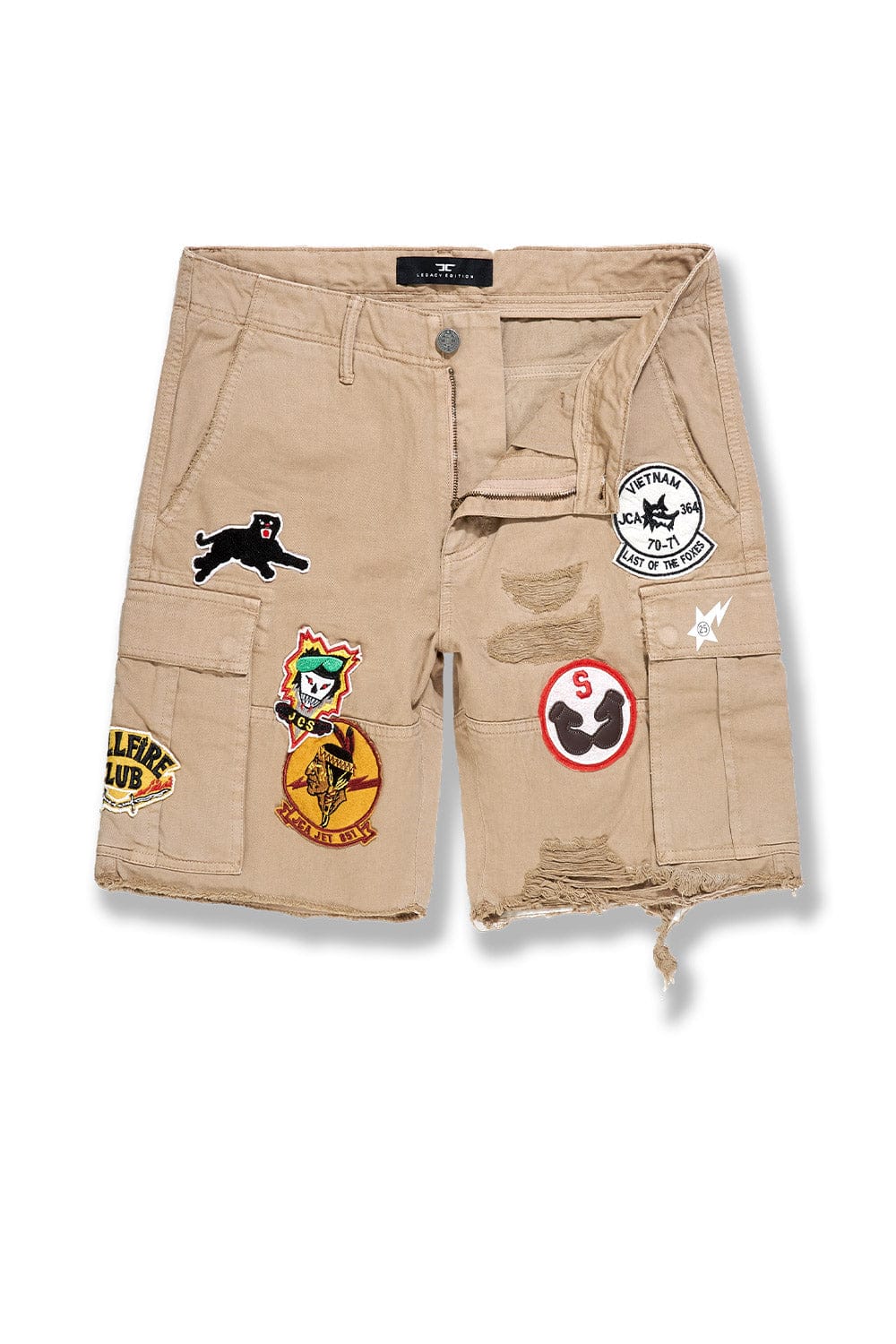 JC Big Men Big Men's War Angel Cargo Shorts (Khaki) 46 / Khaki