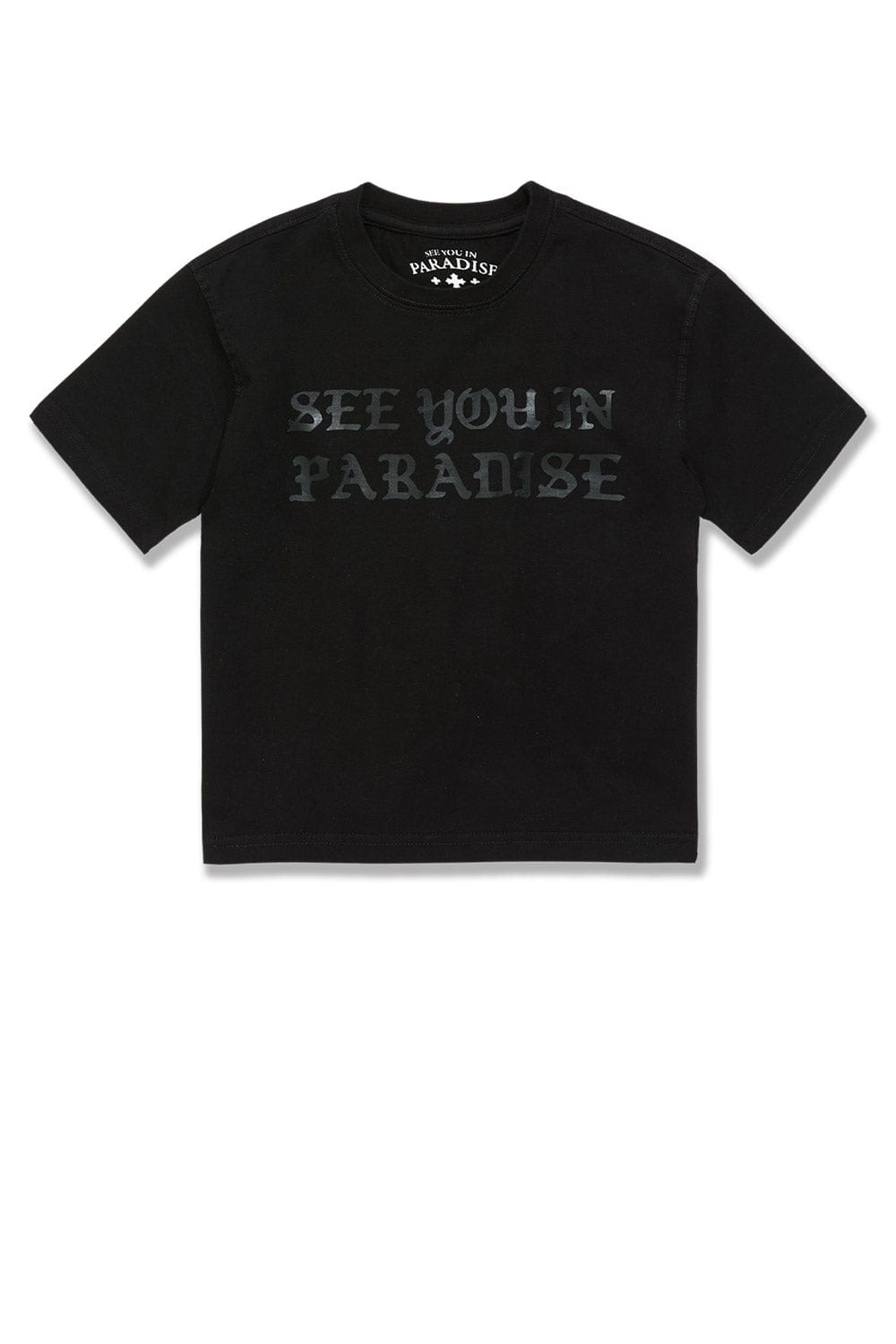 JC Kids Kids SYIP Cropped T-Shirt Jet Black / 2