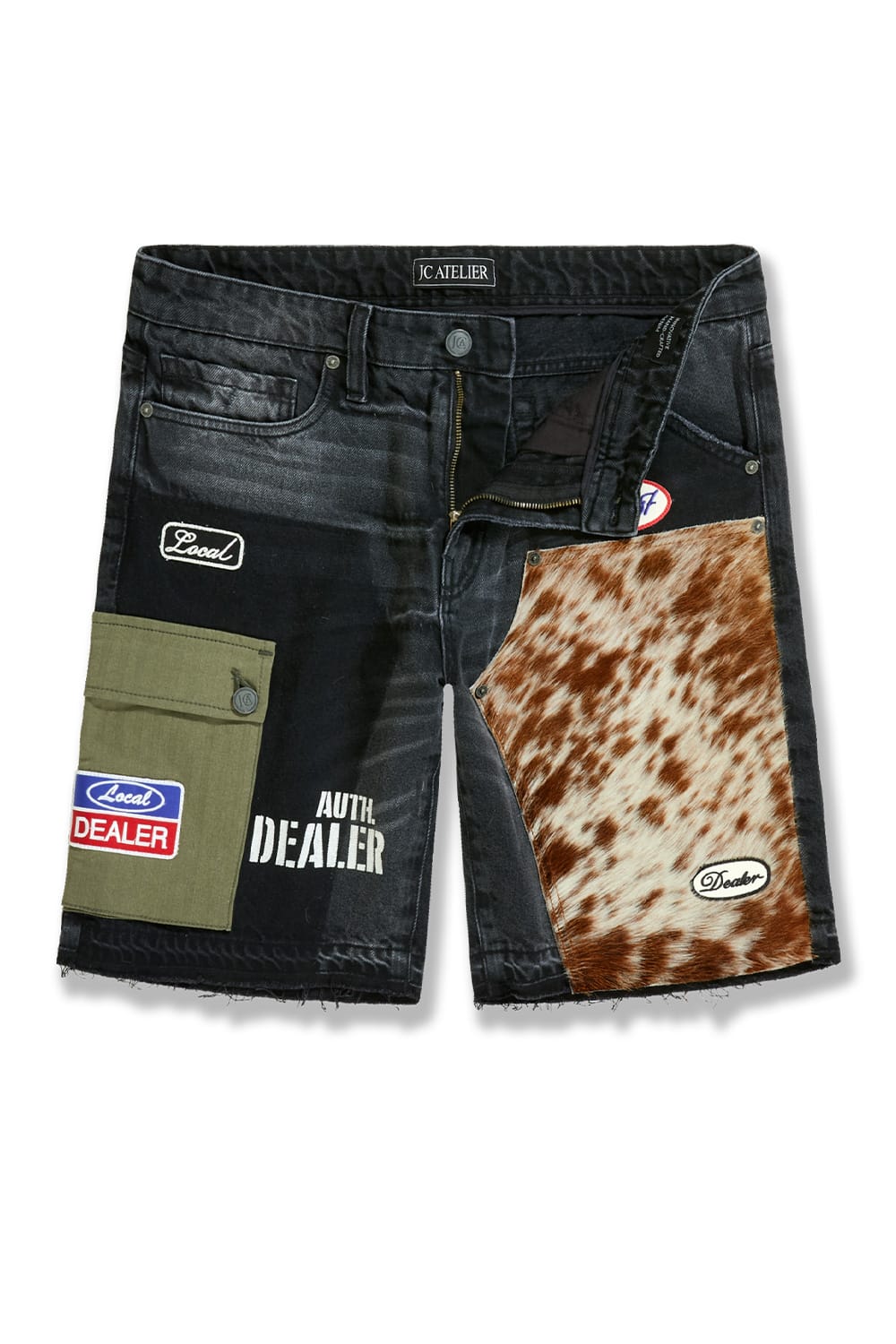 Jordan Craig OG - Bronco Patchwork Denim Shorts Vintage Black / 30