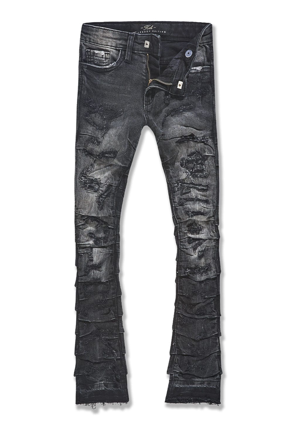 JC Kids Kids Stacked Ripple Effect Denim Black Shadow / 2