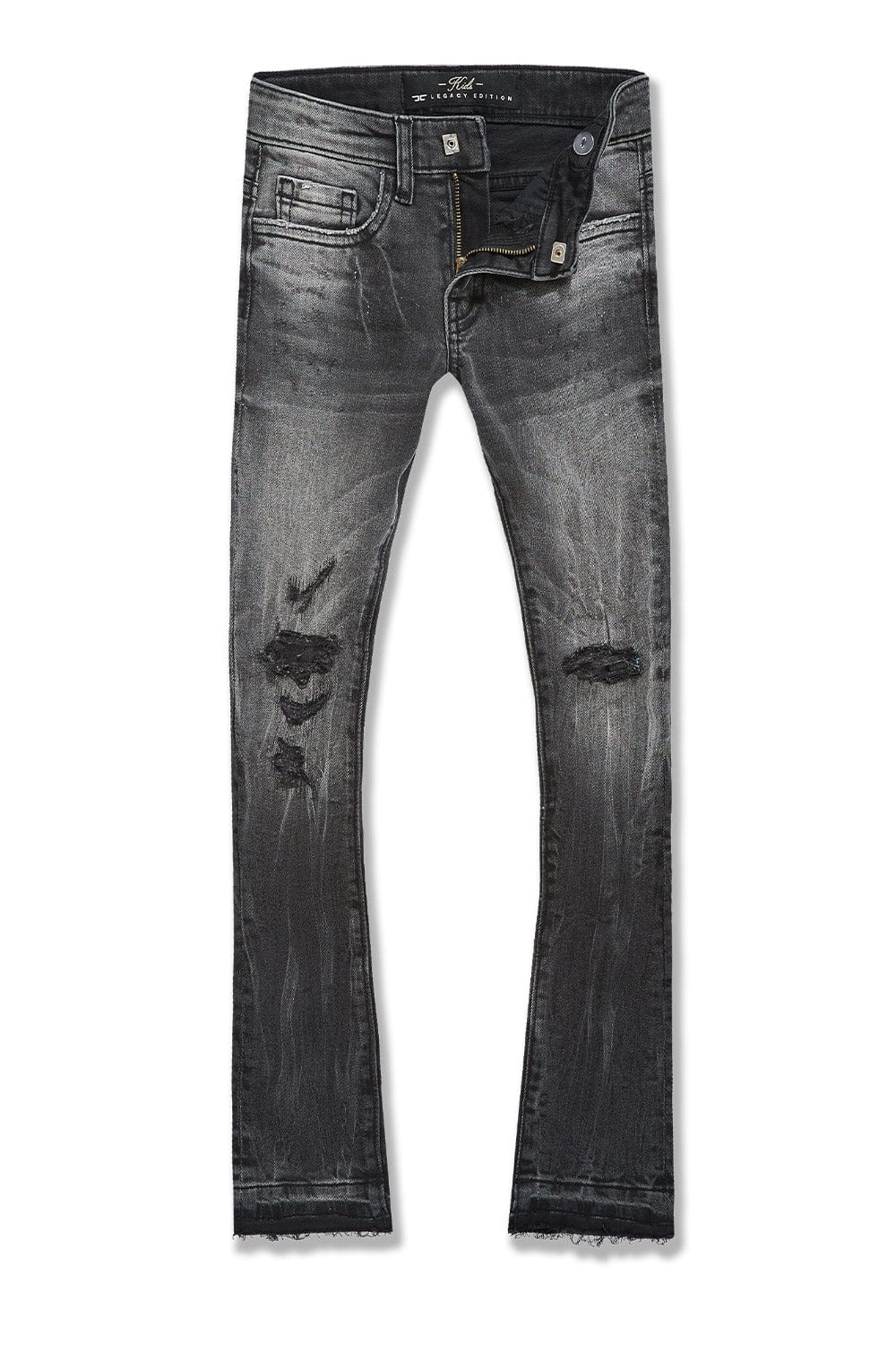 JC Kids Kids Attitude Stacked Denim (Black Shadow) 2 / Black Shadow