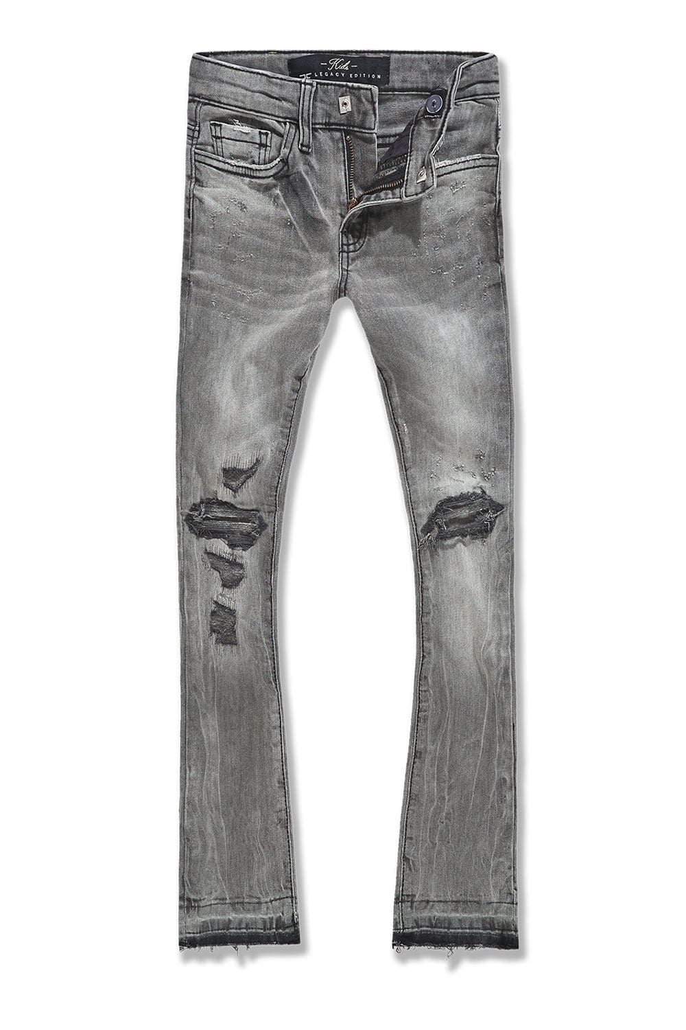 JC Kids Kids Attitude Stacked Denim (Smoked Grey) 2 / Smoked Grey