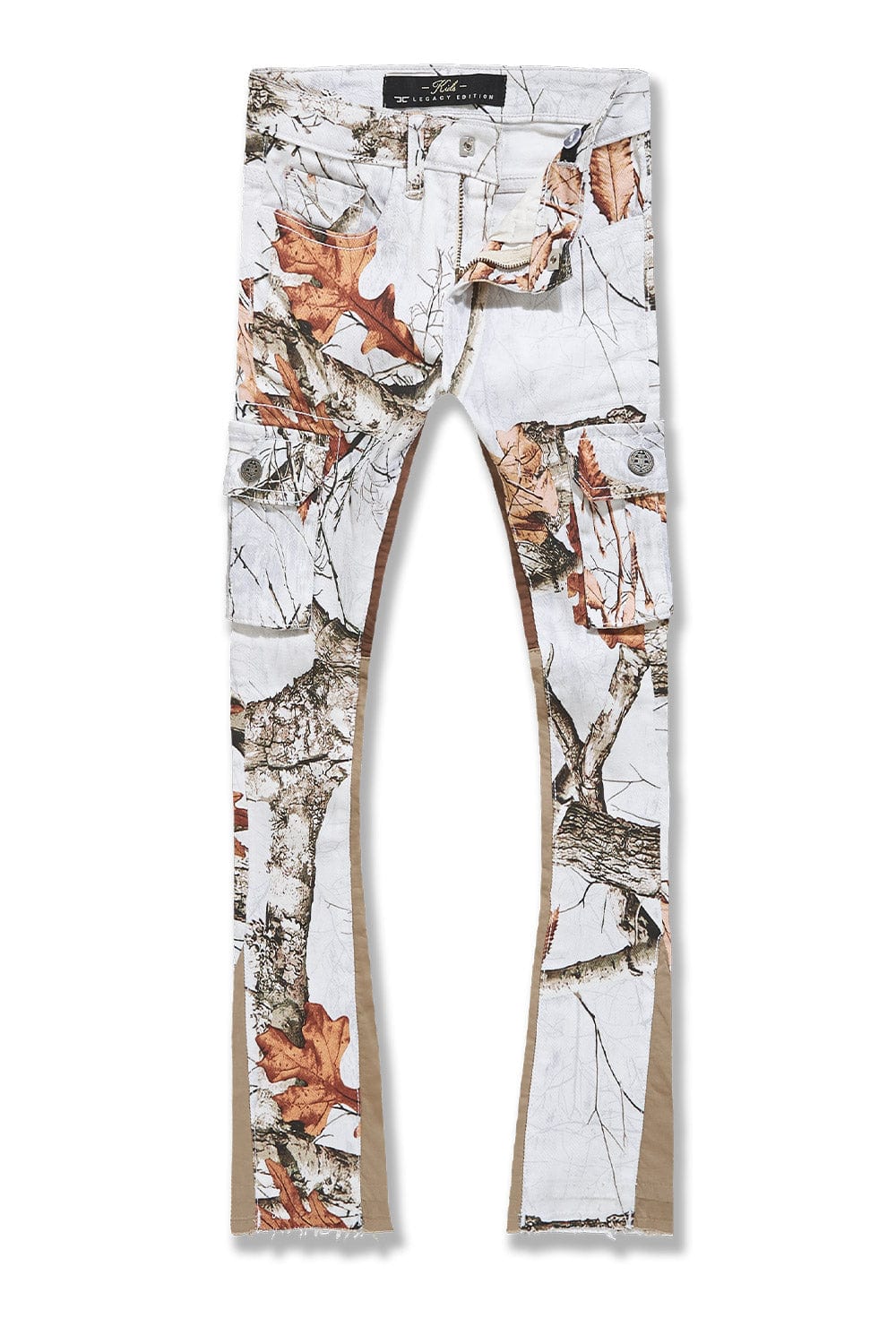 JC Kids Kids Stacked Camo Cargo Denim (Snow Camo) 2 / Snow Camo