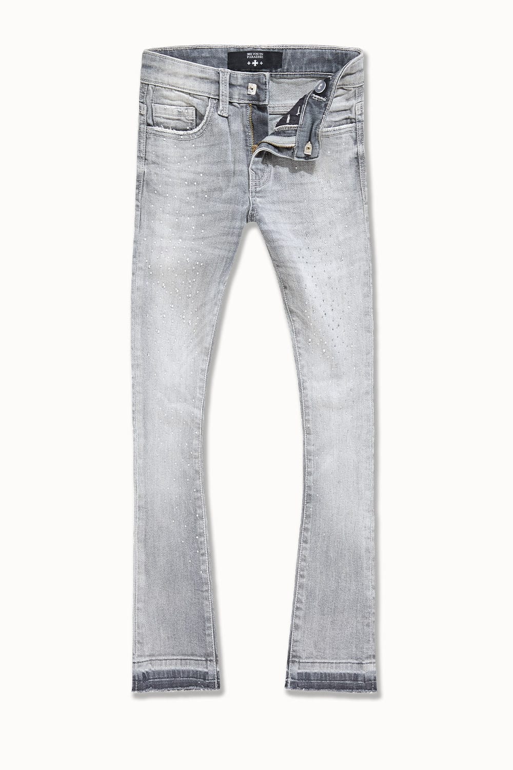 JC Kids Kids Super Skinny Stacked Starry Night Denim Cement Wash / 2