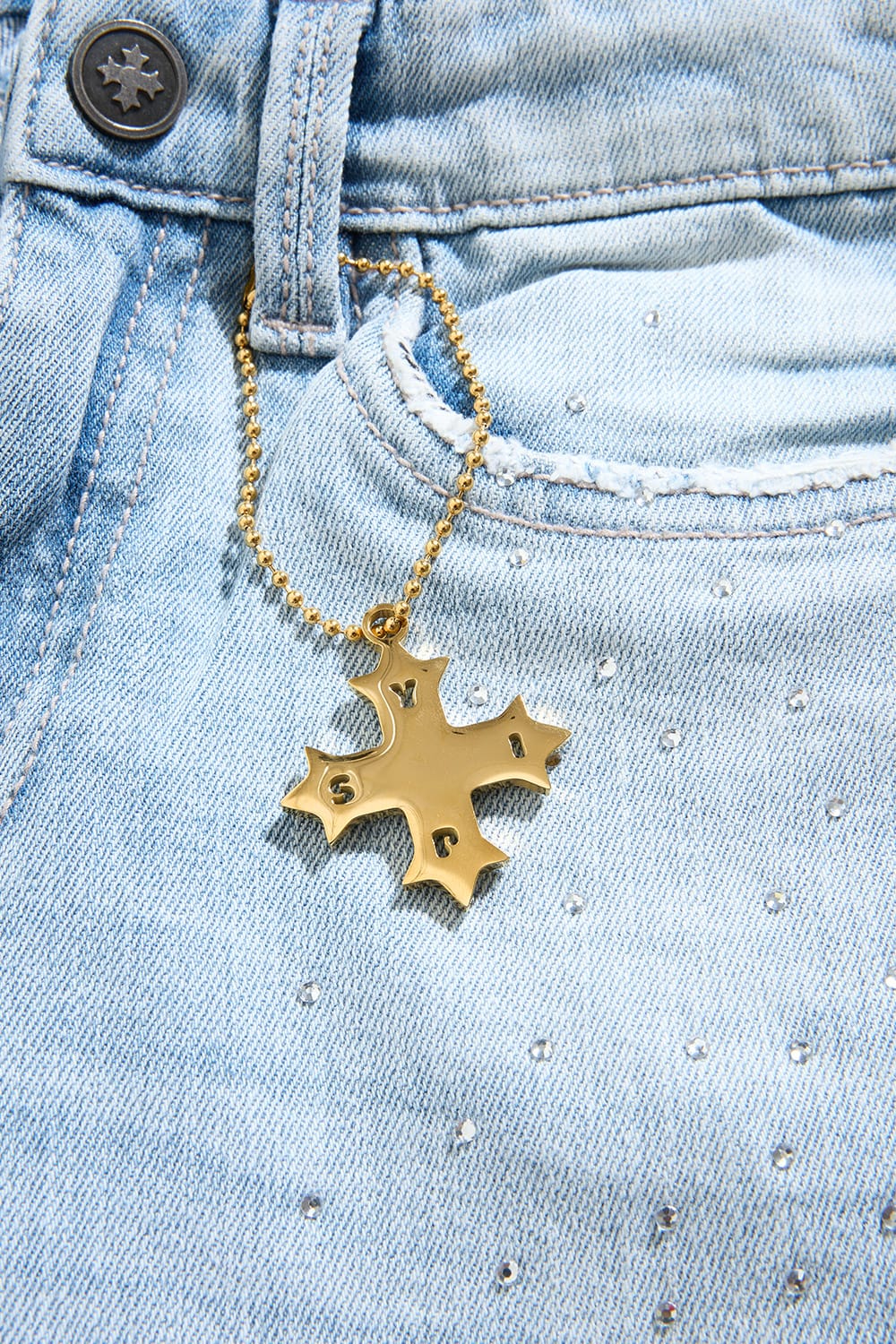 JC Kids Kids Super Skinny Stacked Starry Night Denim