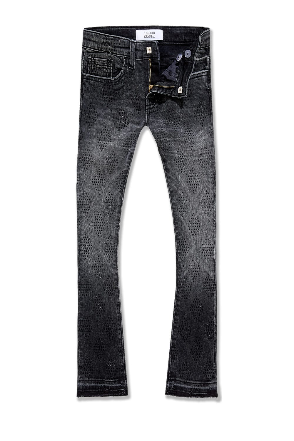 JC Kids Kids Liquid Diamonds Stacked Denim Black Shadow / 2