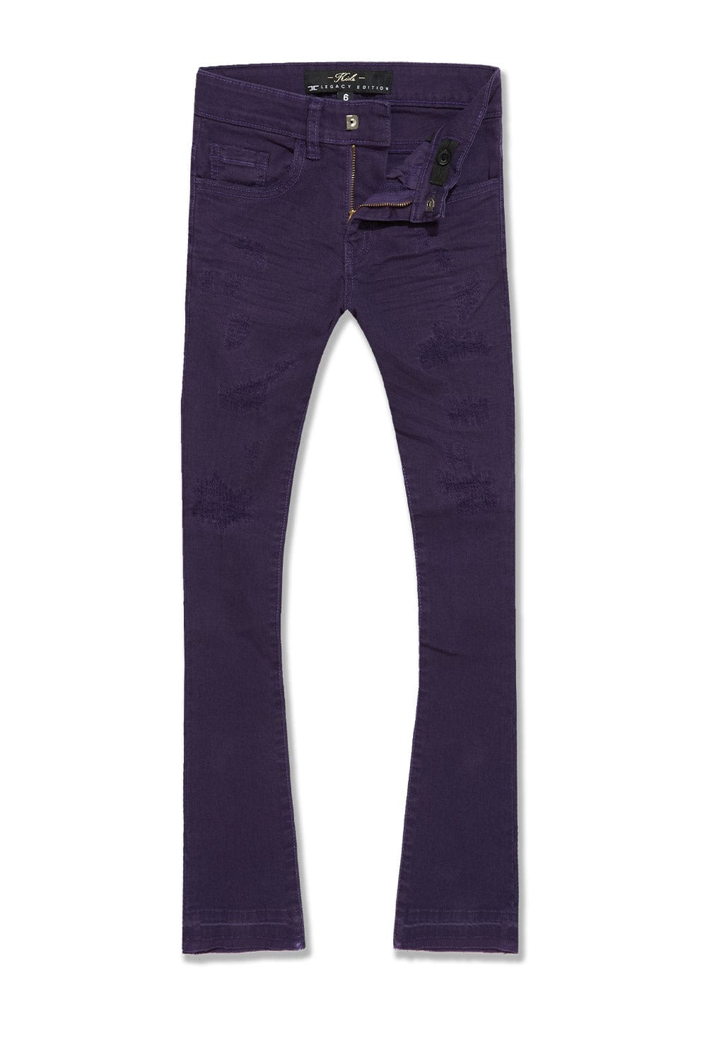 JC Kids Kids Stacked Tribeca Twill Pants (Purple) 2 / Purple