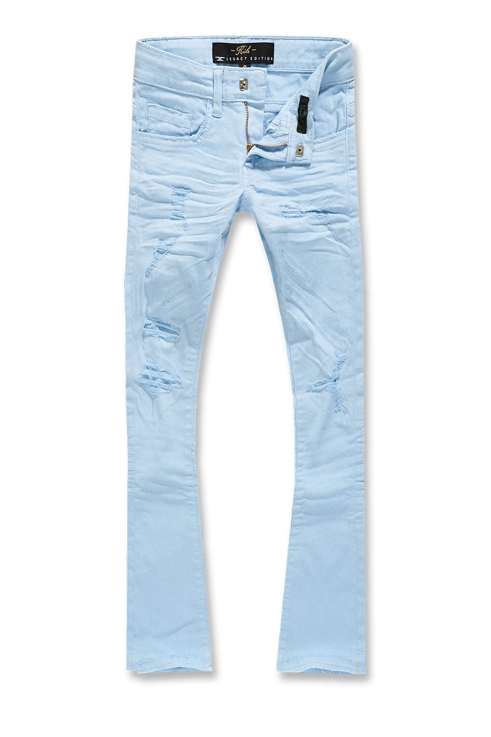 JC Kids Kids Stacked Tribeca Twill Pants (Sky Blue) 2 / Sky Blue