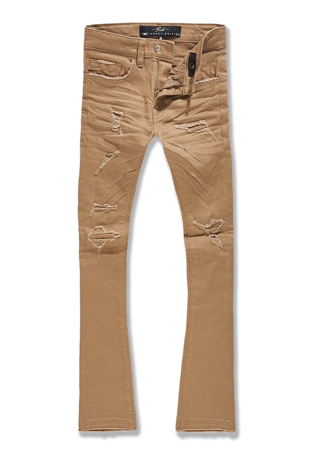 BB Kids Stacked Tribeca Twill Pants (Dark Earth) 2 / Dark Earth