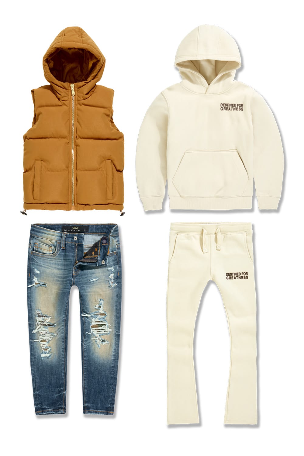 JC Kids Kids DFG Outerwear & Denim 4 Pack (Wheat) 2