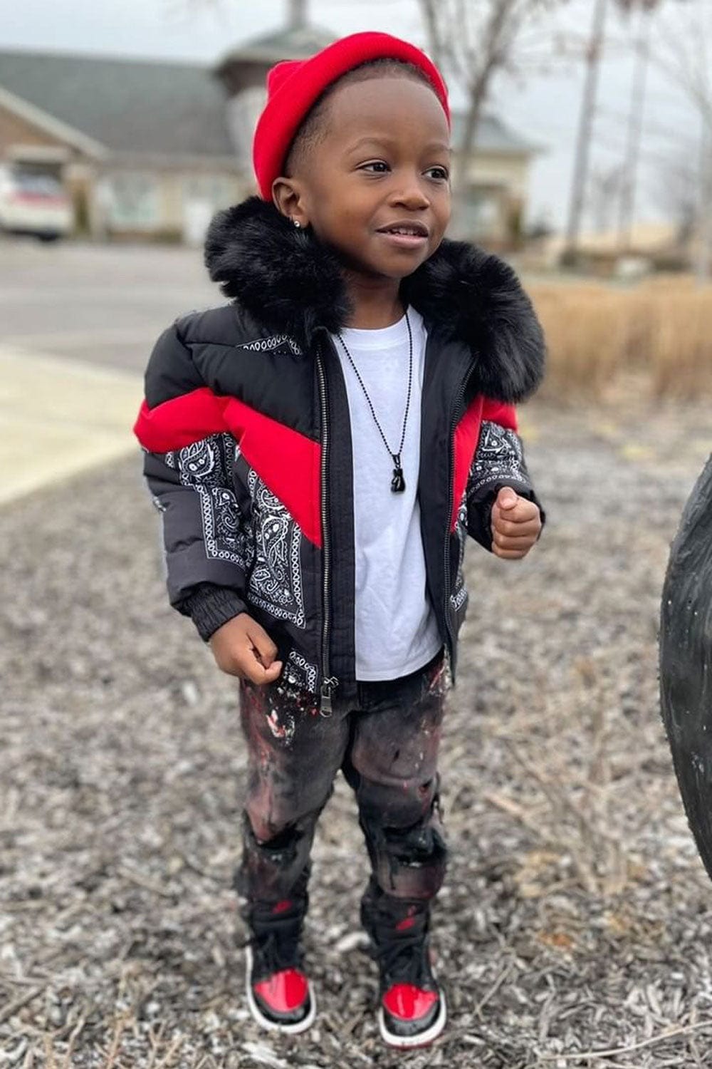 JC Kids Kids Represent Bomber Jacket (Black)