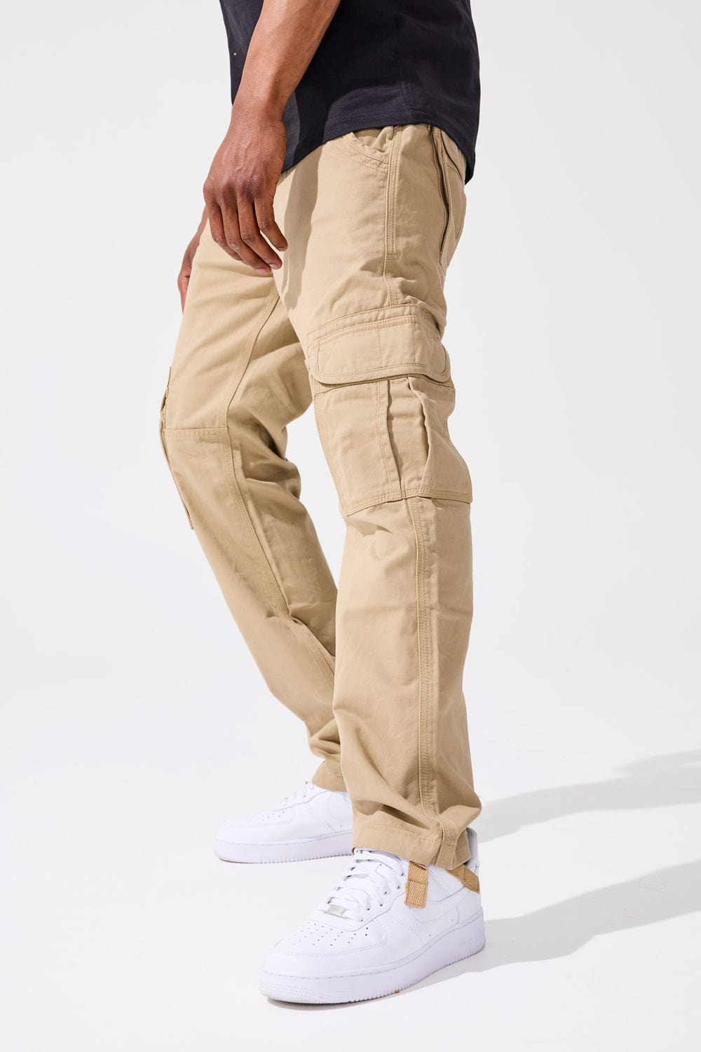 Slim cargo khaki Trousers Exibit