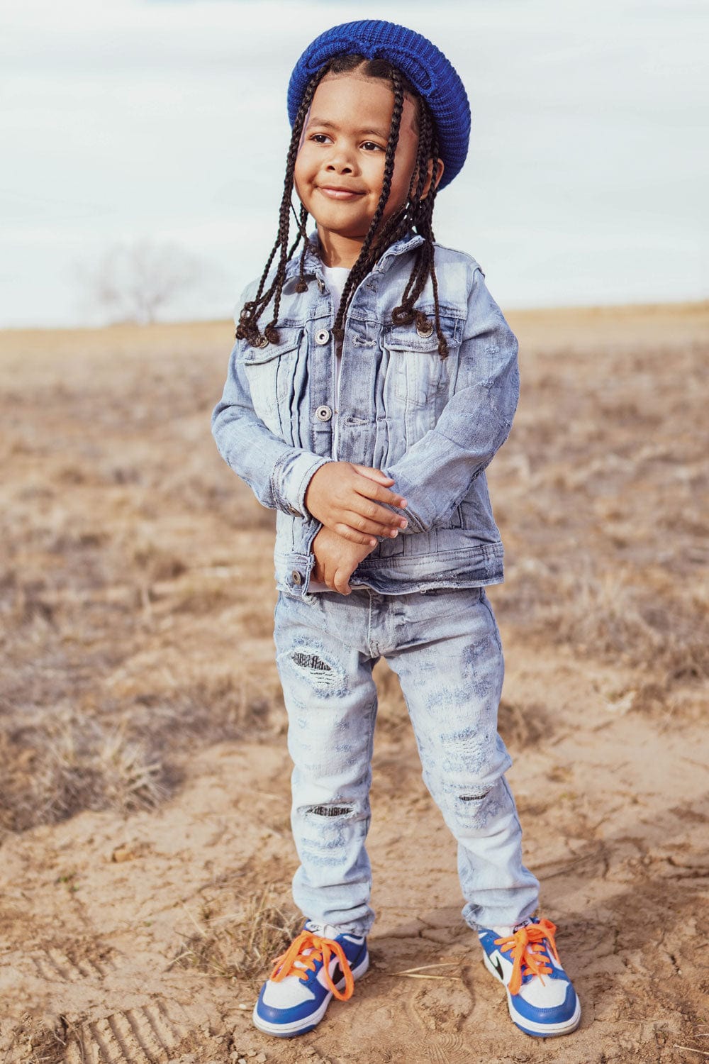 JC Kids Kids Bayside Denim Trucker Jacket (Sky Blue)