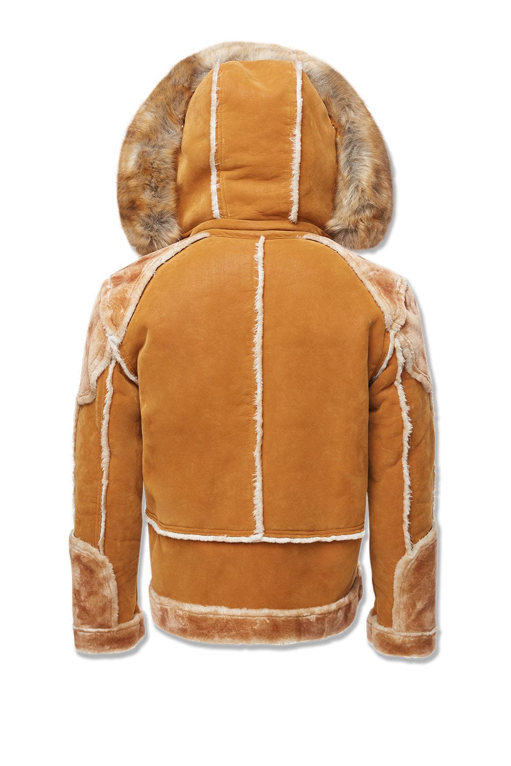JC Big Men Big Men's El Jefe Shearling Moto Jacket (Cognac)