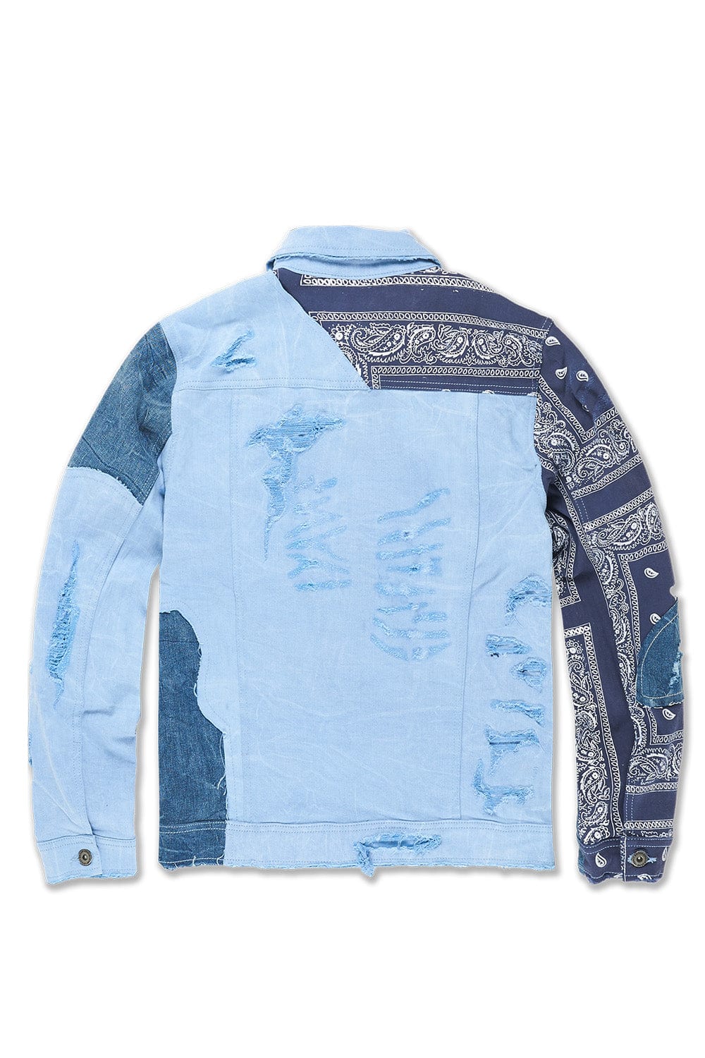 JC Big Men Big Men's Paisley Denim Trucker Jacket (Name Your Price)
