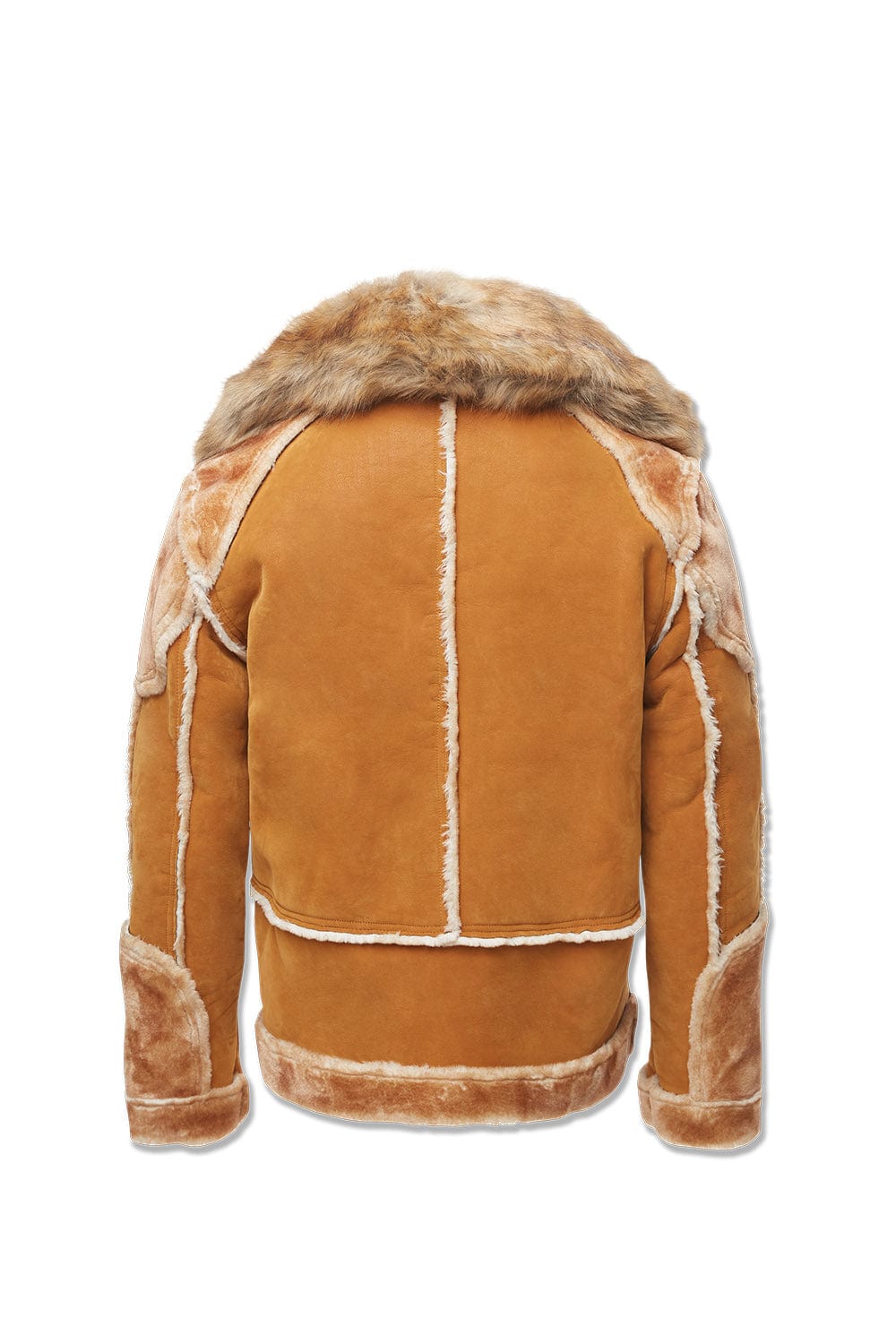 JC Big Men Big Men's El Jefe Shearling Moto Jacket (Cognac)