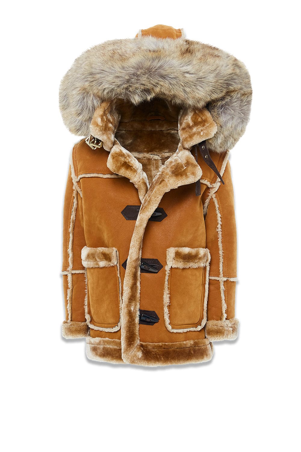 JC Kids Kids Denali Shearling Jacket (Cognac) 2 / Cognac