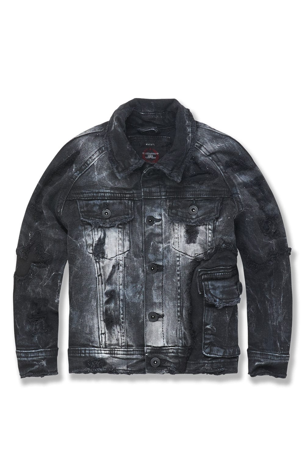 JC Kids Kids Ambition Denim Trucker Jacket (Industrial Black) 2 / Industrial Black