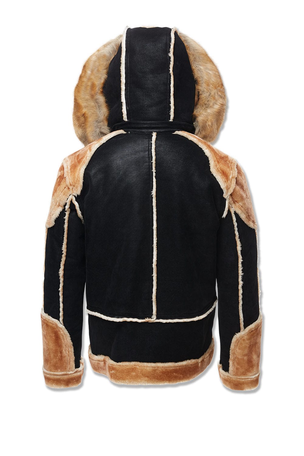 JC Big Men Big Men's El Jefe Shearling Moto Jacket (Black Coffee)