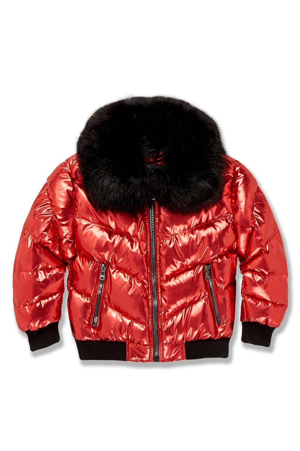 JC Kids Kids Flatbush Bomber Jacket Metallic Red / 2