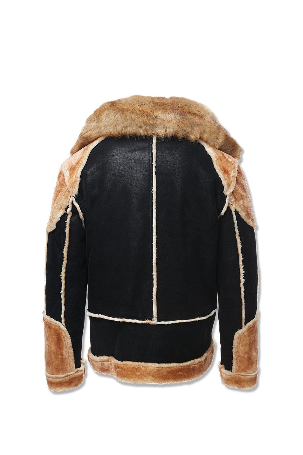 JC Big Men Big Men's El Jefe Shearling Moto Jacket (Black Coffee)