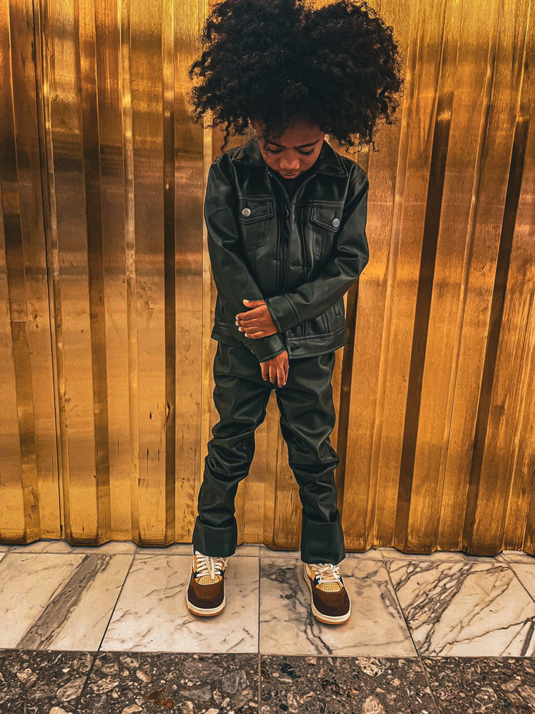 JC Kids Kids Stacked Thriller Pants (Olive)