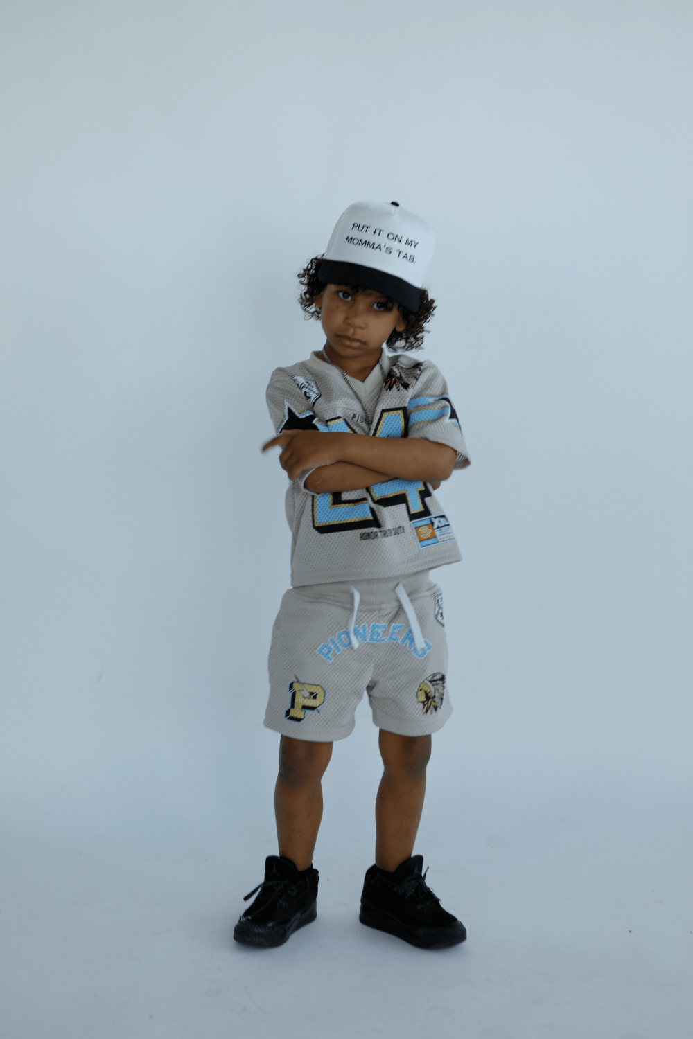 JC Kids Kids Pioneer Mesh Shorts (Cream)