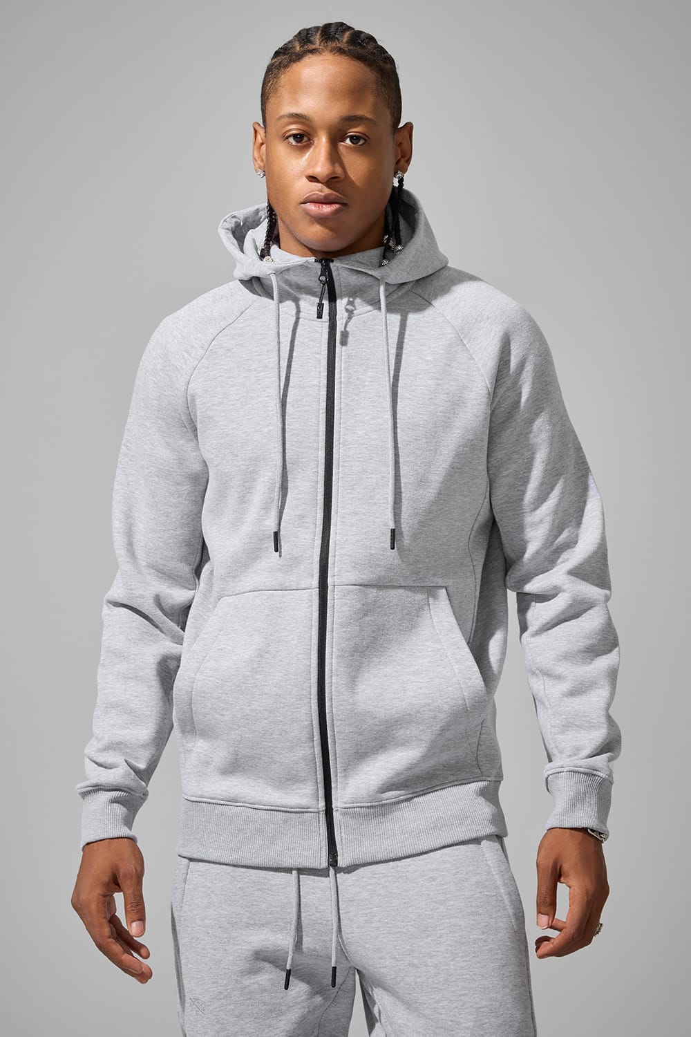 Jordan Craig Uptown Zip Up Hoodie Heather Grey / S