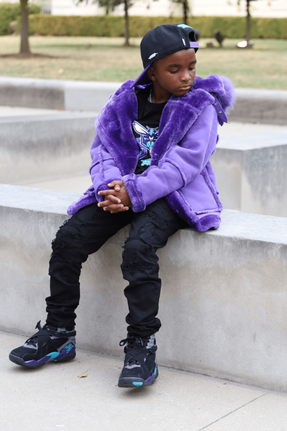 JC Kids Kids Denali Shearling Jacket (Purple)