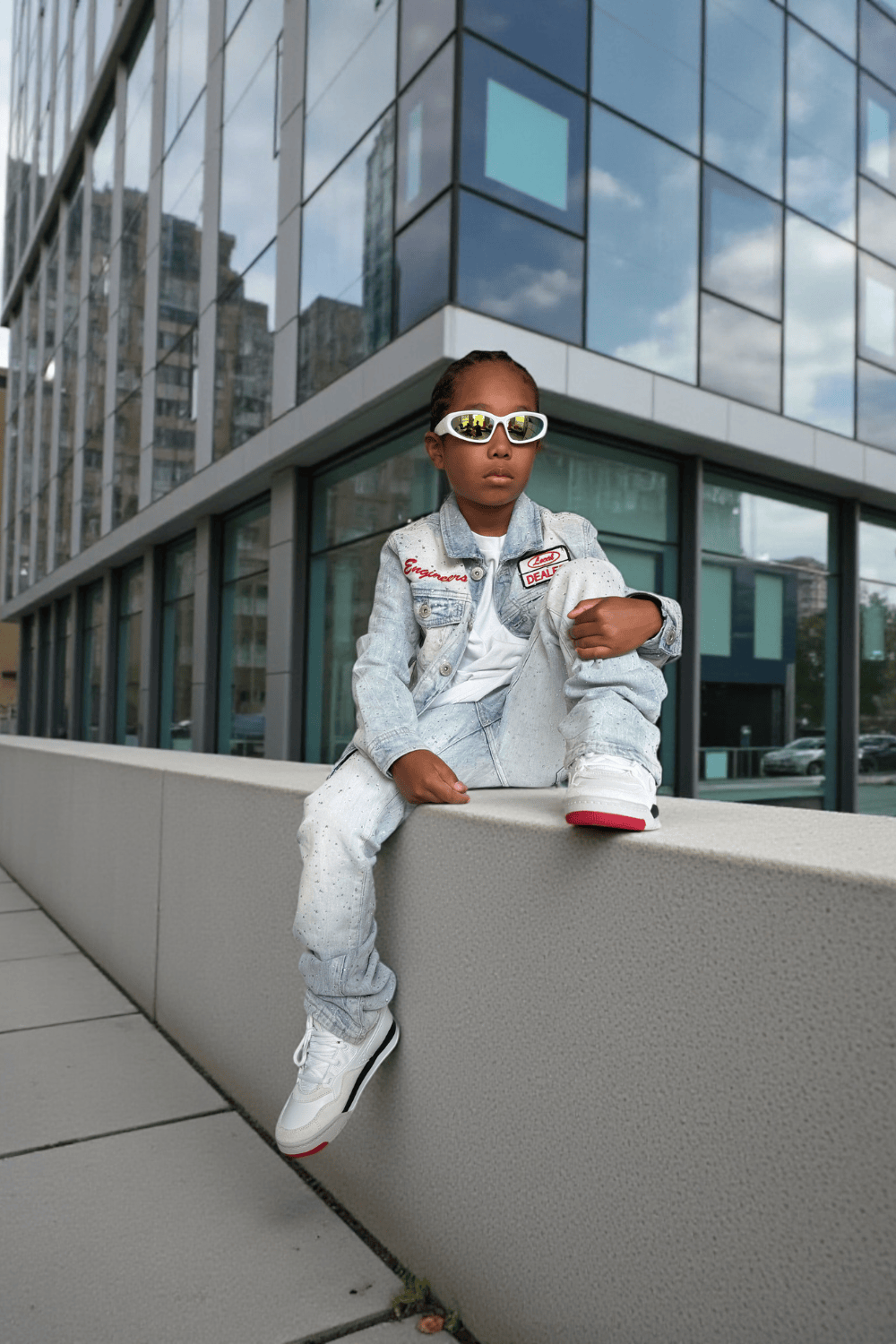 JC Kids Kids Local Dealer Trucker Jacket (Iced White)