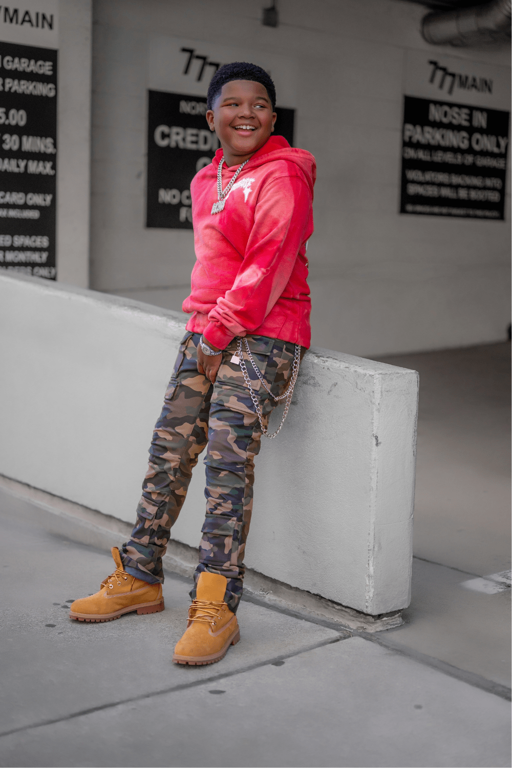 JC Kids Kids Stacked Thriller Camo Cargo Pants (Vintage Camo)