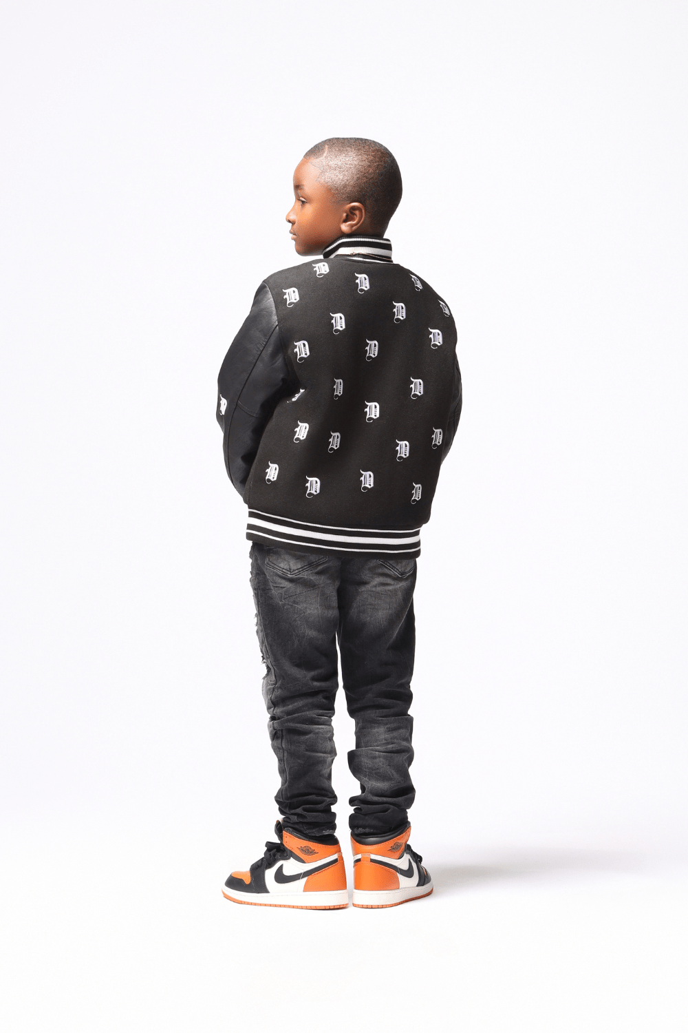 JC Kids Kids 313 Varsity Jacket (Black)